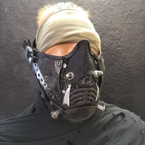 Battle Mask, &quot;MadHog&quot; Cult Mask, Dystopian Airsoft Mask, Post Apocalyptic Face Shield