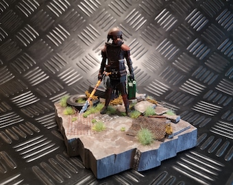 Post-apocalyptic Scavenger, Wasteland figure diorama 1:18