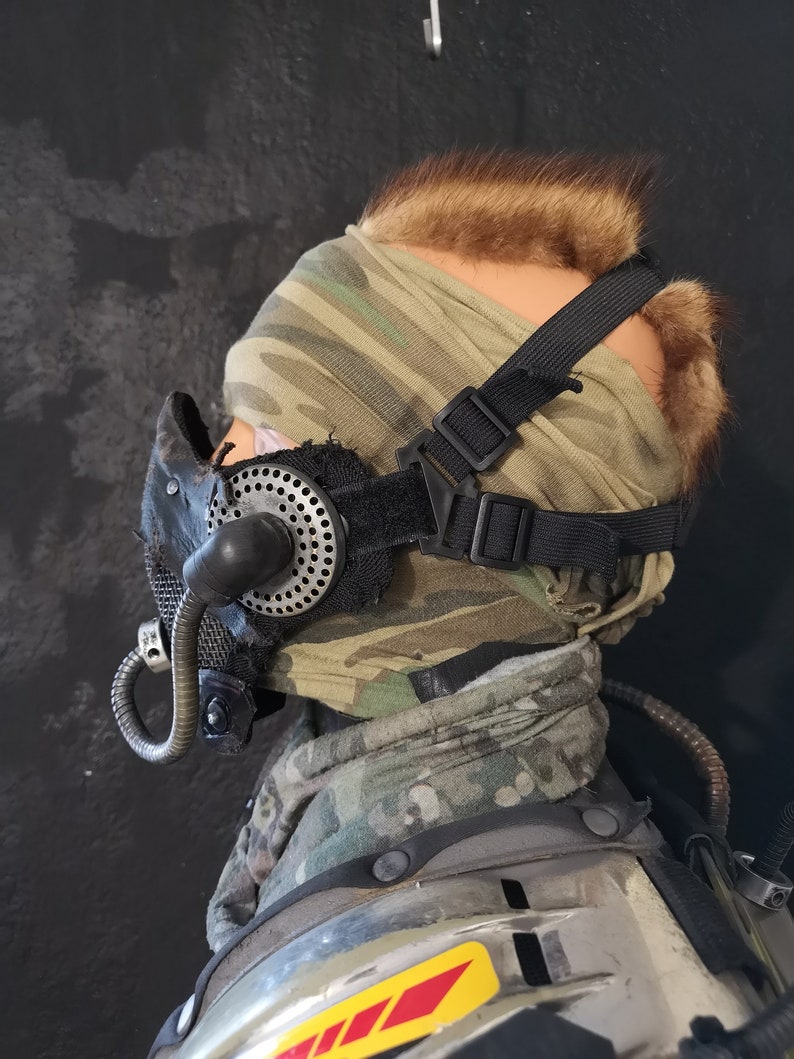 War Mask, The Damned Cult Mask, Dystopian Airsoft Mask, Post Apocalyptic Face Shield image 5