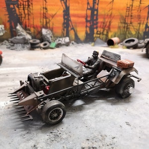 Wasteland Vehicle, post-apocalyptic Raider Car, 1:24, &quot;No Mercy&quot;