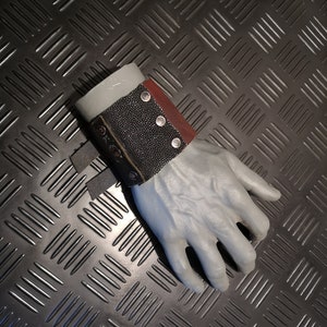 Wasteland bracelet, post-apocalyptic bracelet, leather scraps, end time jewelry