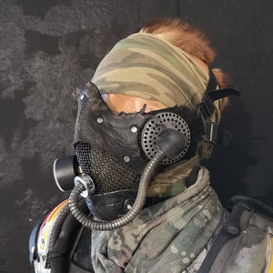 War Mask, The Damned Cult Mask, Dystopian Airsoft Mask, Post Apocalyptic Face Shield image 6