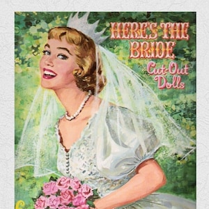 Vintage paper dolls,pdf download,Here&#39;s The Bride 1960
