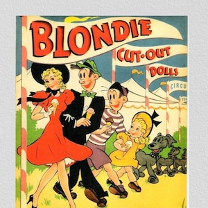 Digital pdf, vintage paper blondie dolls c. 1947