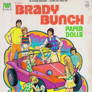 Vintage paper dolls set the brady bunch c. 1973