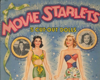 Printable pdf, vintage paper movie starlets 1946