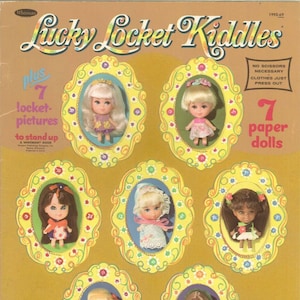 Vintage paper dolls lucky locket liddle kiddles c. 1969