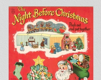 Pdf printable digital, vintage dolls The Night Before Christmas