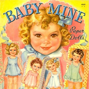 Vintage baby mine paper dolls and their year-round clothes circa 1944