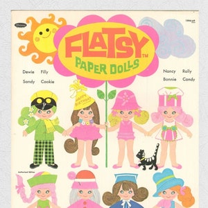 Pdf printable digital, vintage paper dolls winter Flatsy