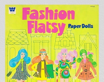 Digital pdf paper dolls Fashion Flatsy