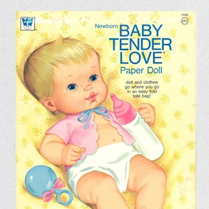 Vintage paper dolls Baby Tender,pdf instant