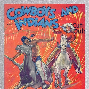 Pdf Printable Digital, Vintage Paper Cowboys and Indians - Etsy