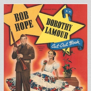 Bambole di carta retrò, bambola di carta Bob Hope Lamour 1942