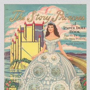 Vintage paper dolls Story Princess,printable digital pdf