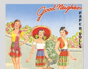 Digital pdf paper dolls Good Neighbors 1944
