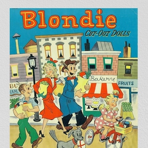 Digital pdf, vintage paper blondie dolls c. 1952
