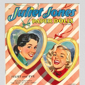Vintage paper dolls Juliet Jones,printable digital pdf