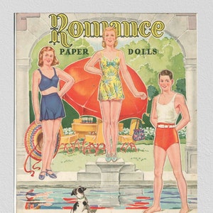 Pdf Printable Digital, Vintage Paper Dolls Romance 1945 - Etsy