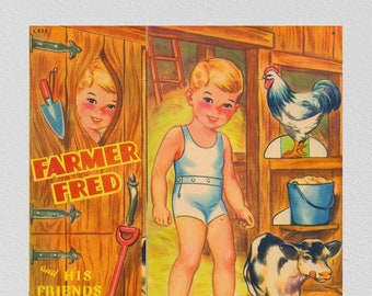 Digital pdf paper dolls, farmer fred and his friends 1943