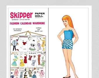 Pdf instant digital, skipper fashion calendar wardrobe c. 1965