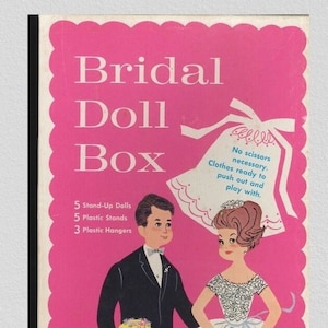 Digital printable printable vintage paper dolls, Bridal Doll 1960