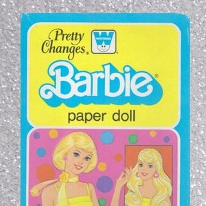 Digital download, vintage paper dolls Barbie 1980