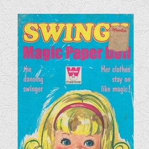 Pdf printable digital, vintage paper dolls Swingy