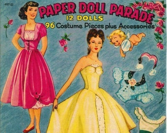 Vintage paper dolls parade c. 1955
