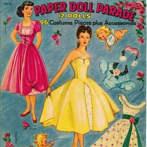 Vintage paper dolls parade c. 1955