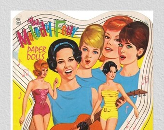 Pdf printable digital, vintage paper dolls The Melody Four