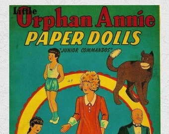 what is a paper dress Vintage paper dolls Little Orphan, digital download