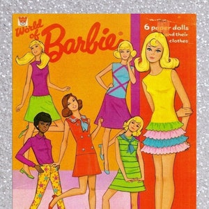 PDF digitale stampabile, bambole di carta vintage istantanee World Of Barbie 1971