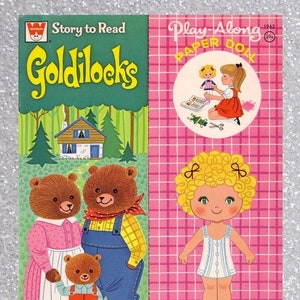 Vintage paper doll and Story to Read Goldilocks c. 1972