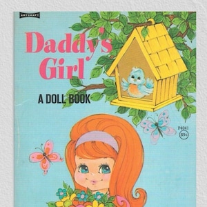 Vintage paper dolls Daddys Girl A Doll Book 1974,printable digital pdf