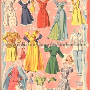 Pdf Printable Digital, Vintage Paper Dolls Sweet 16 Dolls - Etsy