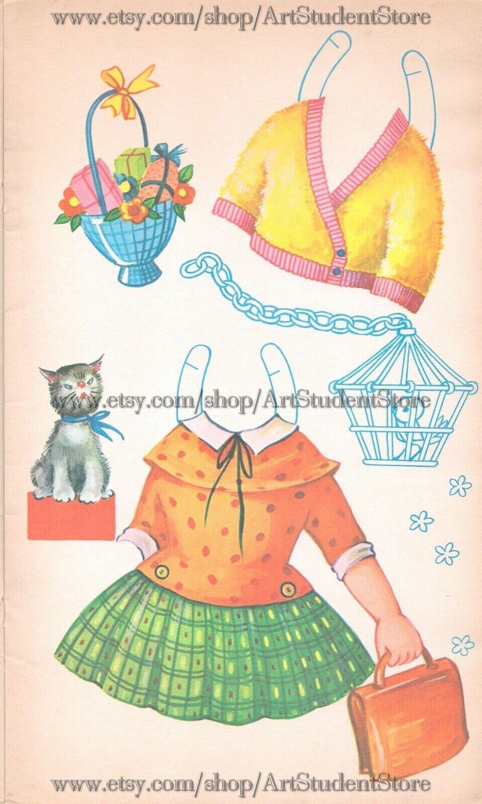 Pdf Printable Digital Vintage Paper Dolls Sandy 1950S - Etsy