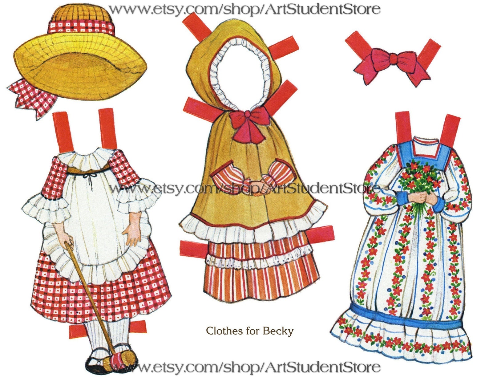 Vintage Paper Dolls the Ginghams 1976, Digital Download - Etsy