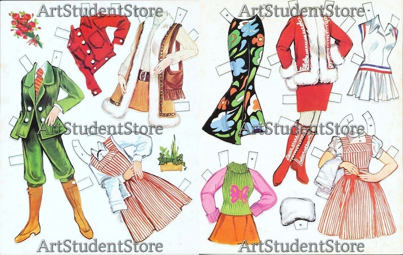 Digital Printable Printable Vintage Paper Dolls the Candy - Etsy
