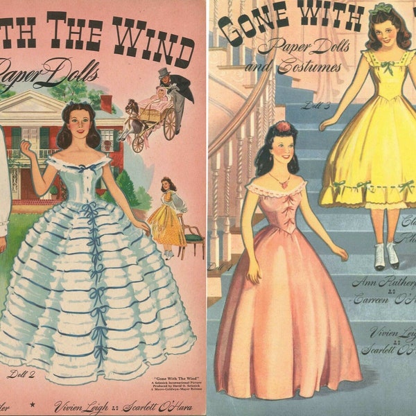 Vintage paper dolls, gone with the wind c. 1940