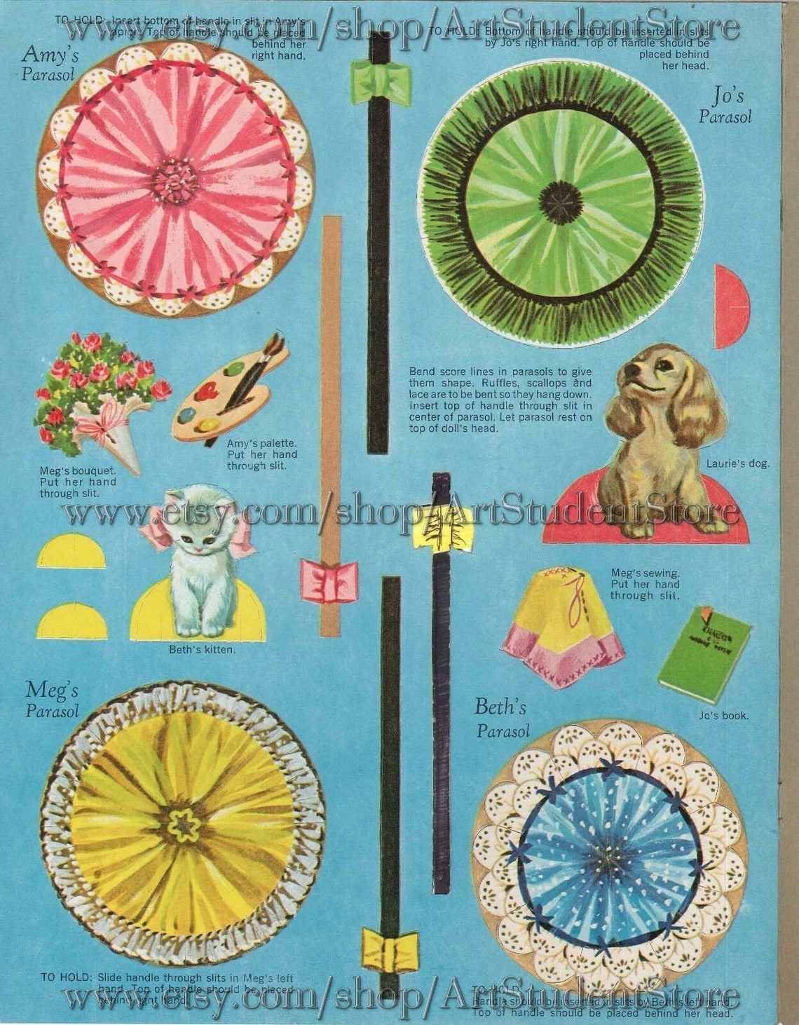 Pdf Printable Digital Vintage Paper Dolls Little Women With - Etsy