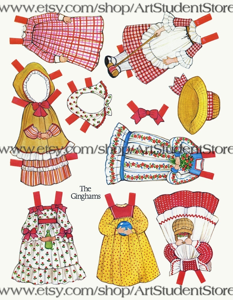 Vintage Paper Dolls the Ginghams 1976 Digital Download - Etsy