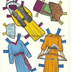Pdf Printable Digital, Vintage Paper Dolls Bible Children - Etsy