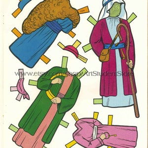 Pdf Printable Digital Vintage Paper Dolls Bible Children | Etsy