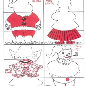 Pdf Printable Digital, Vintage Santas Holiday Activity Sticker Fun Book ...