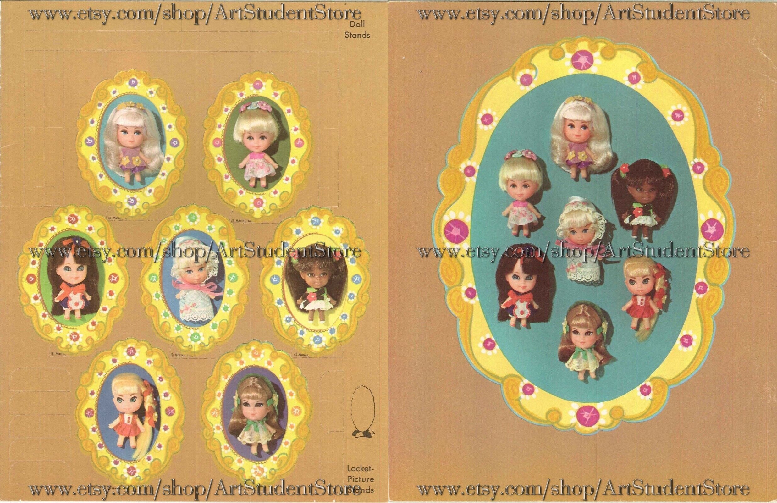 Locket Kiddles Vintage Paper Dolls Lucky Locket Liddle Kiddles C. 1969 - Etsy