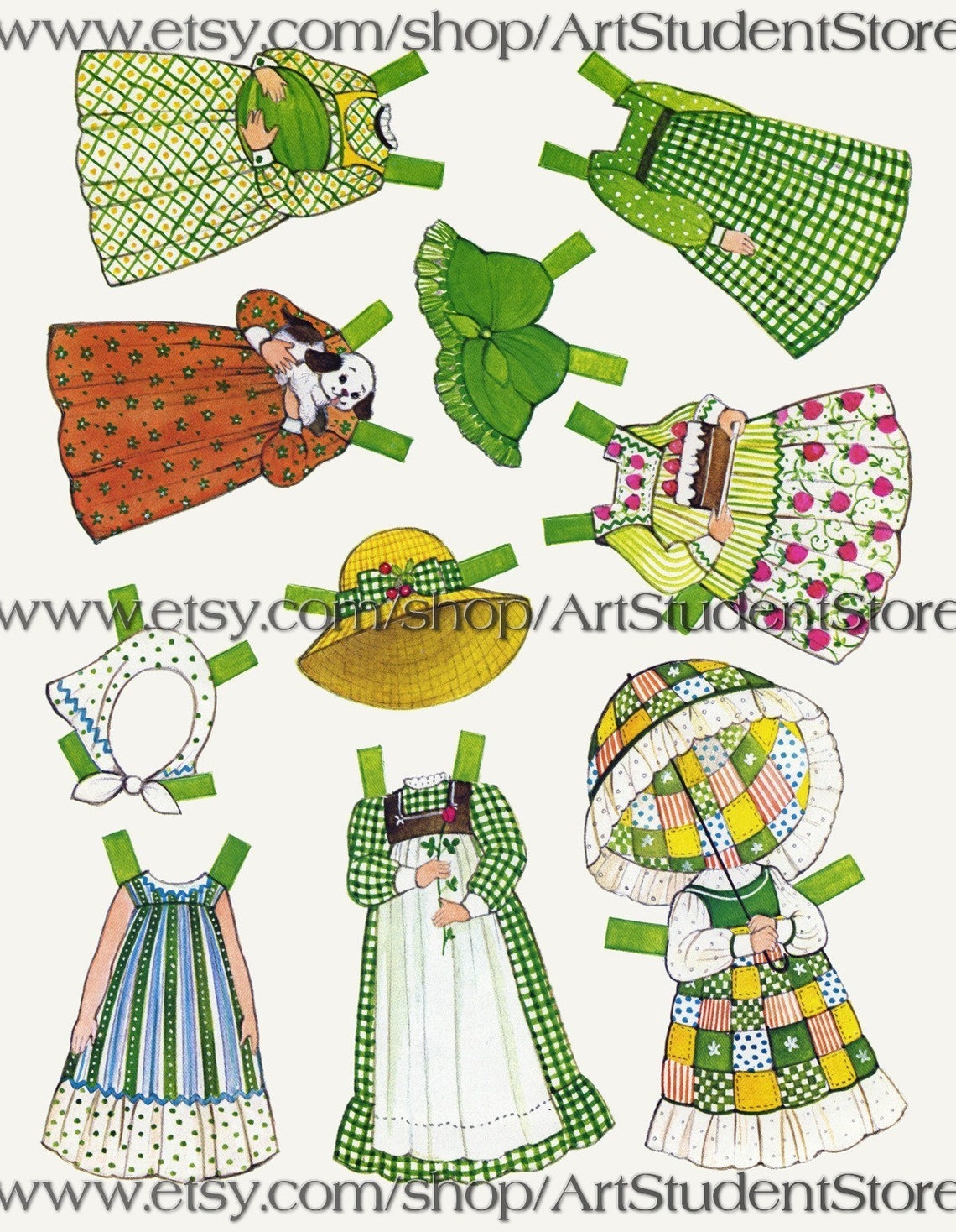 Vintage Paper Dolls the Ginghams 1976 Digital Download | Etsy