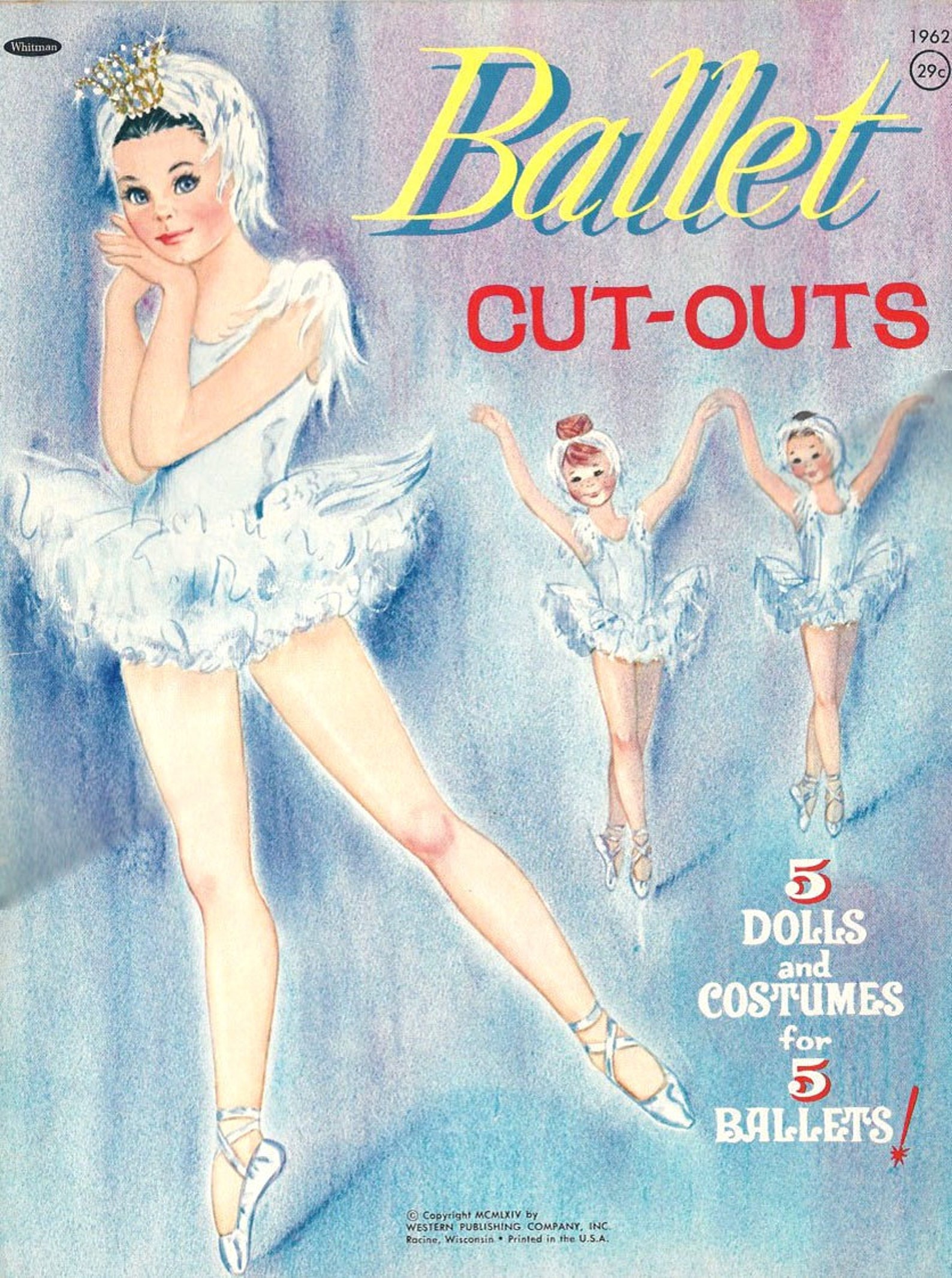 Pdf Instant Vintage Paper Dolls Ballet Cutouts C. 1964 Etsy
