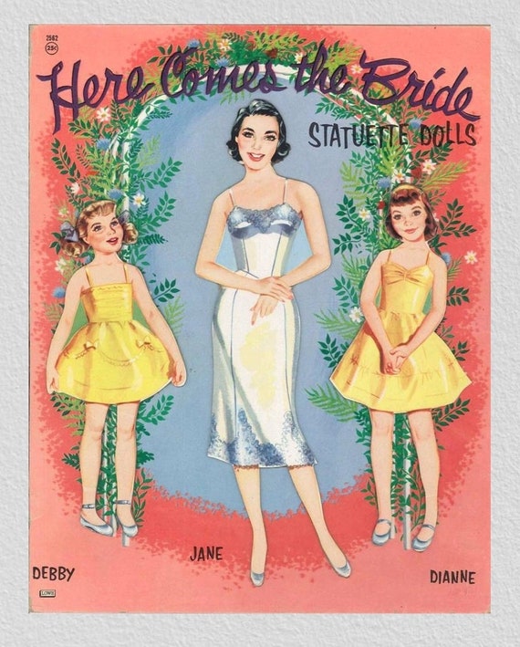 Pdf Printable Digital Vintage Paper Dolls Here Comes the - Etsy