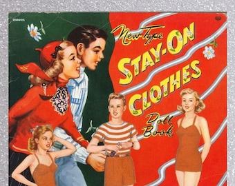 Digital paper dolls pdf STAY-ON Clothes Doll 1952